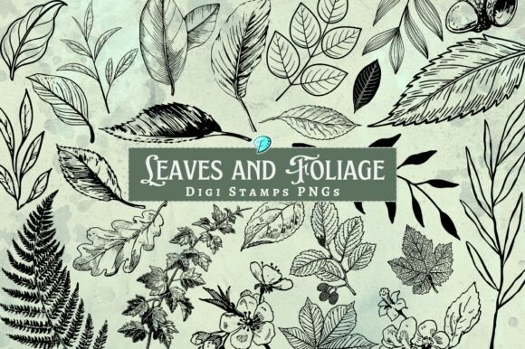 Download Leaves and Foliage Digi Stamps - Premium Resources