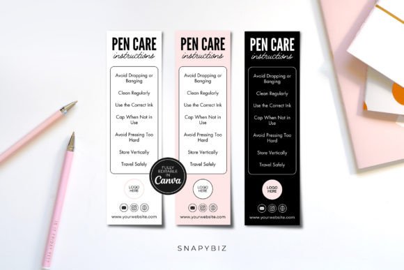 Download Pen Care Card Customizable Template - Template Collection