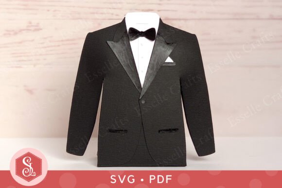Download Tuxedo Favour Box SVG + PDF Templates - Template Collection
