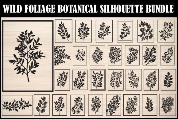 Download Wild Botanical Foliage Silhouette Bundle - Premium Resources